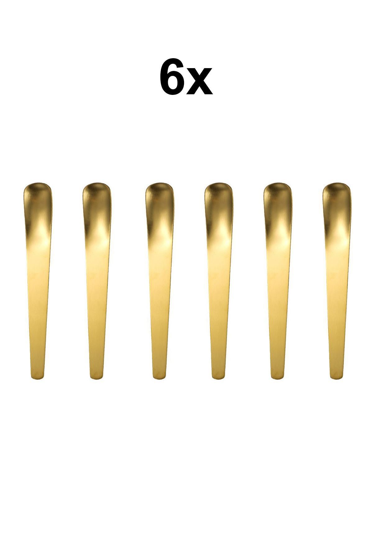 6 Adet Çelik Gold  17,5 cm Tatlı ve Dondurma Kaşığı mt160sr-6