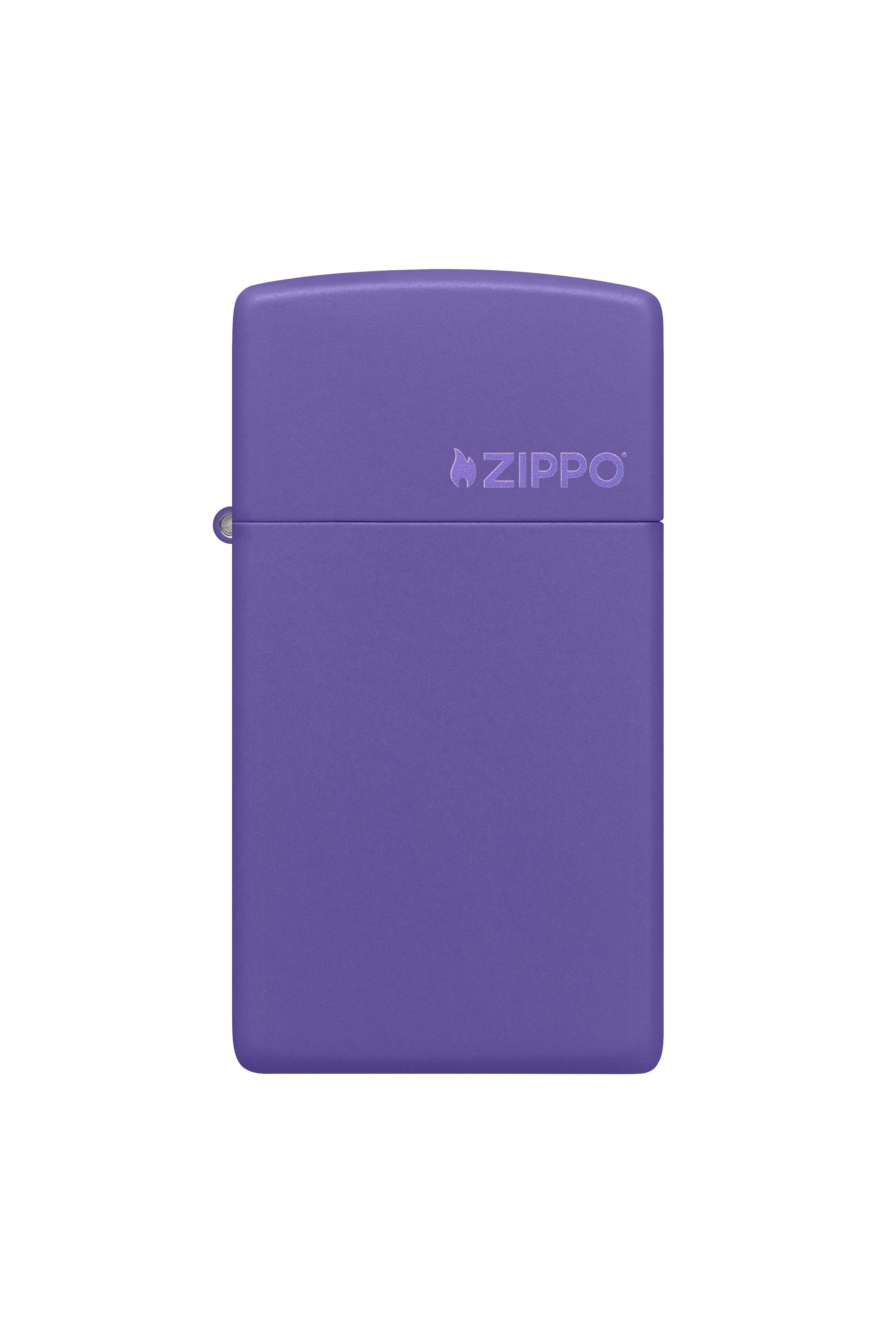 Zippo Çakmak Mor Slim Logo 1637zl-000019