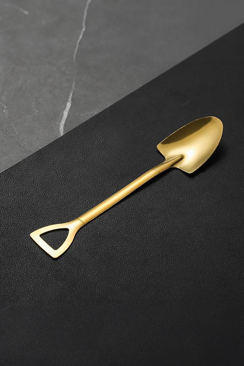 12 Adet Çelik Gold Kürek Model Tatlı Meyve ve Dondurma Kaşığı cin754sr-12