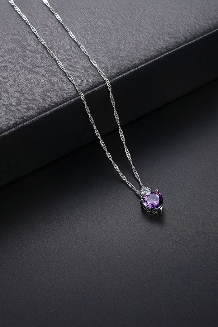 Chavin Kalp ve Tek Taşlı Gümüş Kap. Kadın Kolye ve Küpe Seti dn82mr