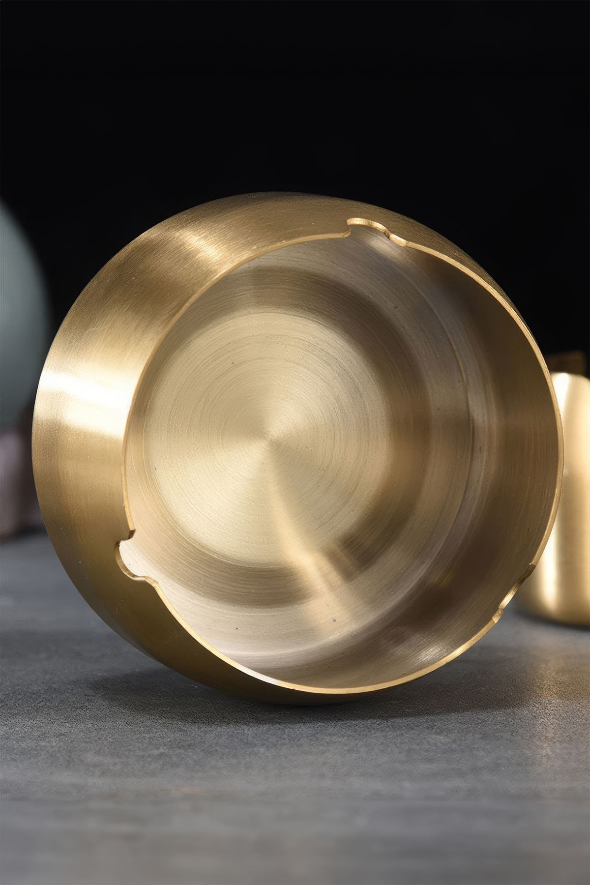 Çelik Gold 8 cm Derin Kafe Restaurant Lokanta Yuvarlak Kül Tablası Küllük mt173s
