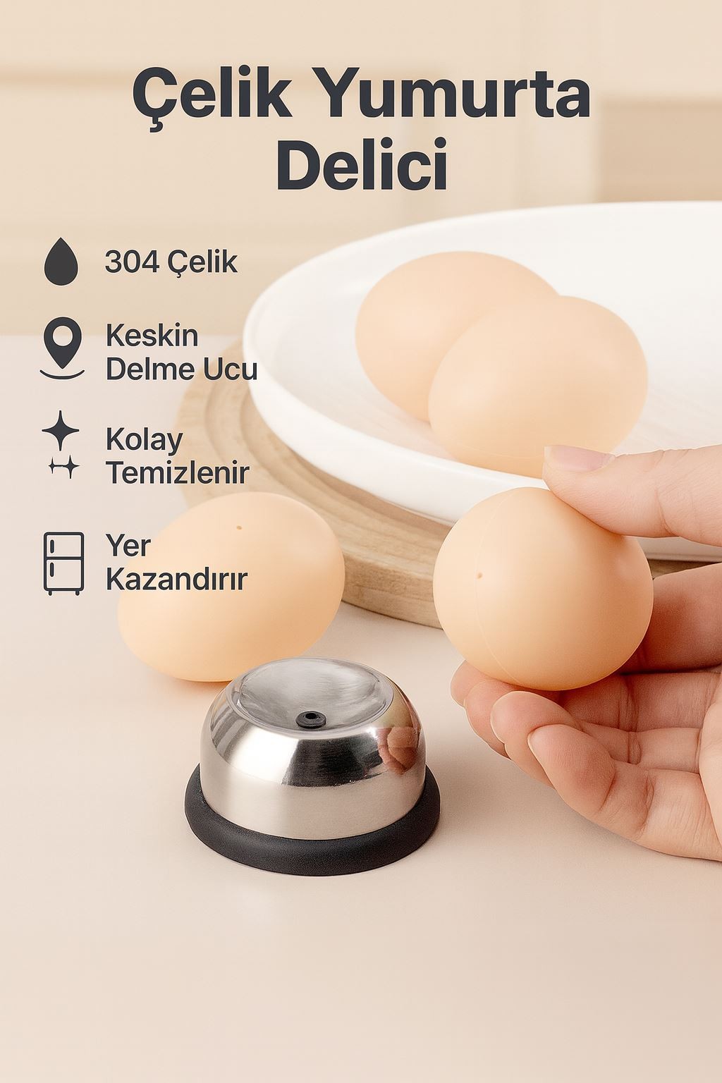 Çelik Yumurta Delici Egg Piercer Yumurta Ayırıcı mt152