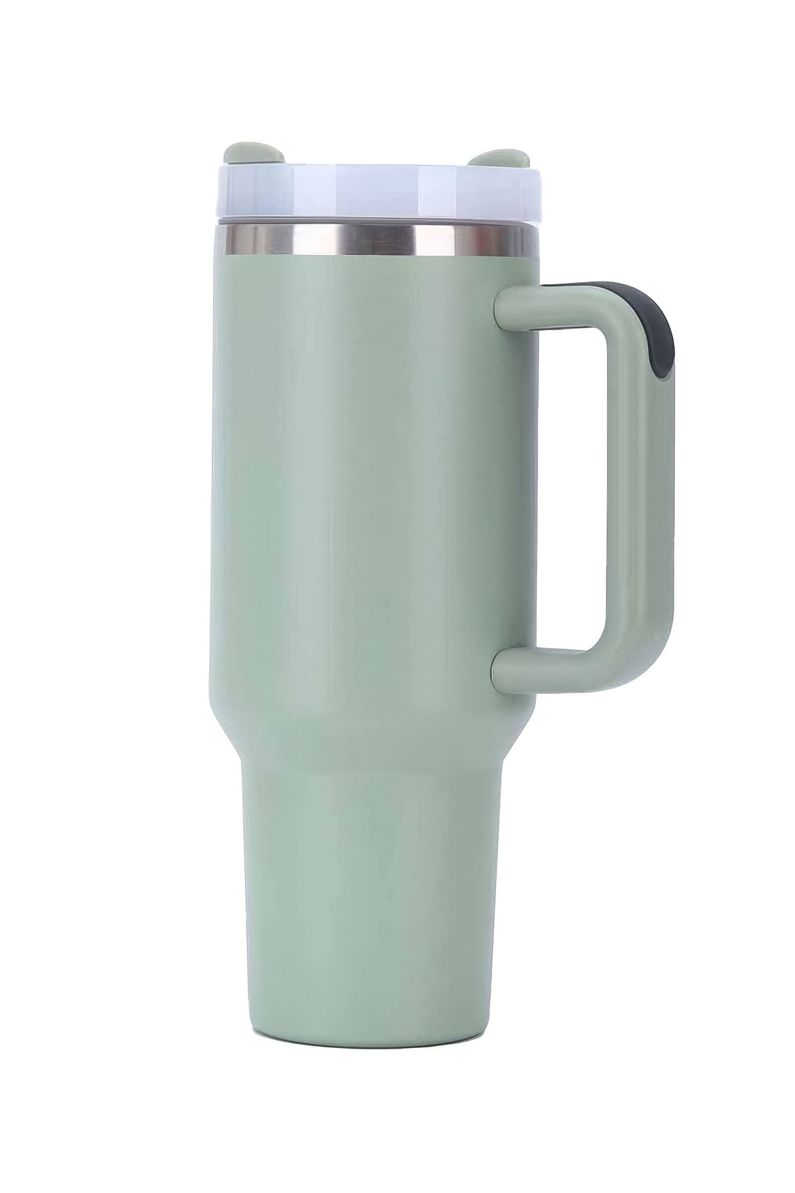 304 L Çelik 1,2 L Yeşil Pipetli El Termos Mug cin856ys