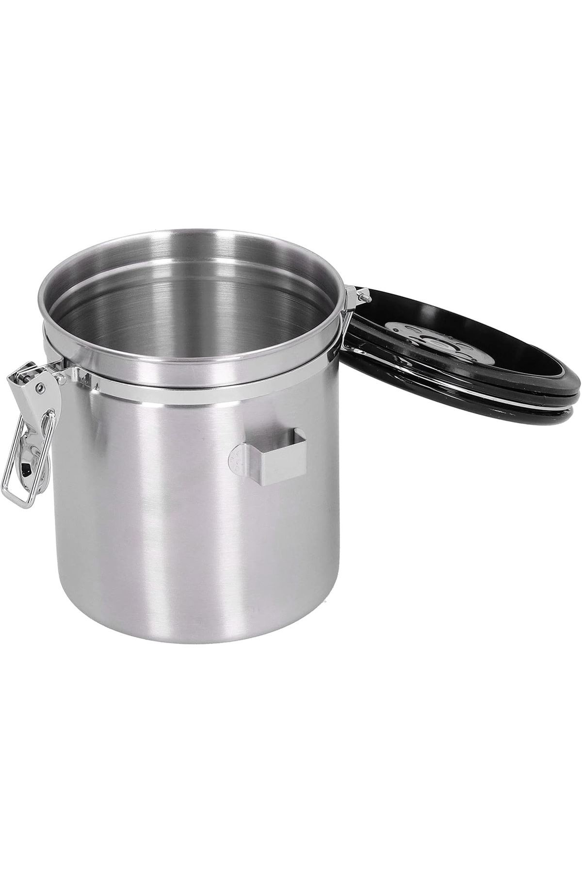 304 Çelik 1400 ml Kelepçeli Kahve Çay Saklama Kabı Kiler Depolama Kavanozu mt117