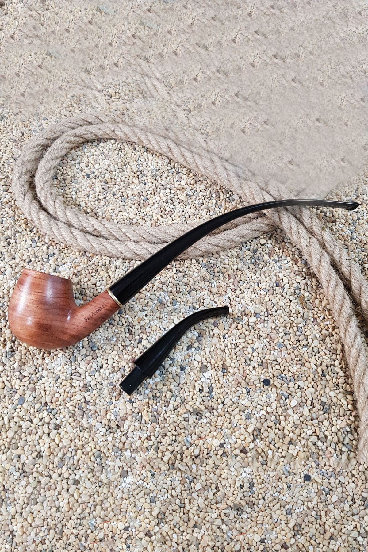 Falconetti 26 cm. Uzun ve Kısa Saplı Ahşap Okuma Piposu pt74