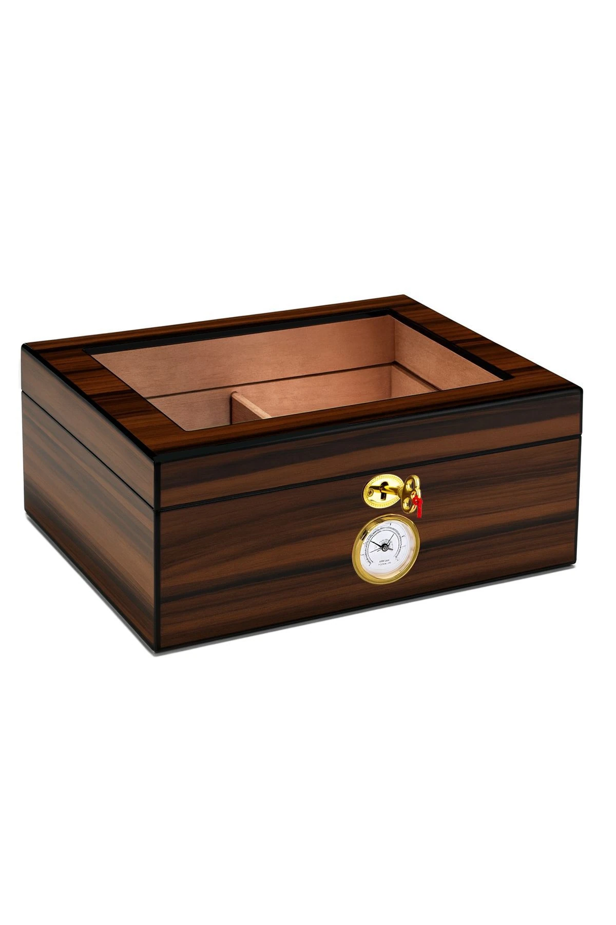 Falconetti Kahverengi Camlı 2 Katlı Humidor Puro Kutusu rd46