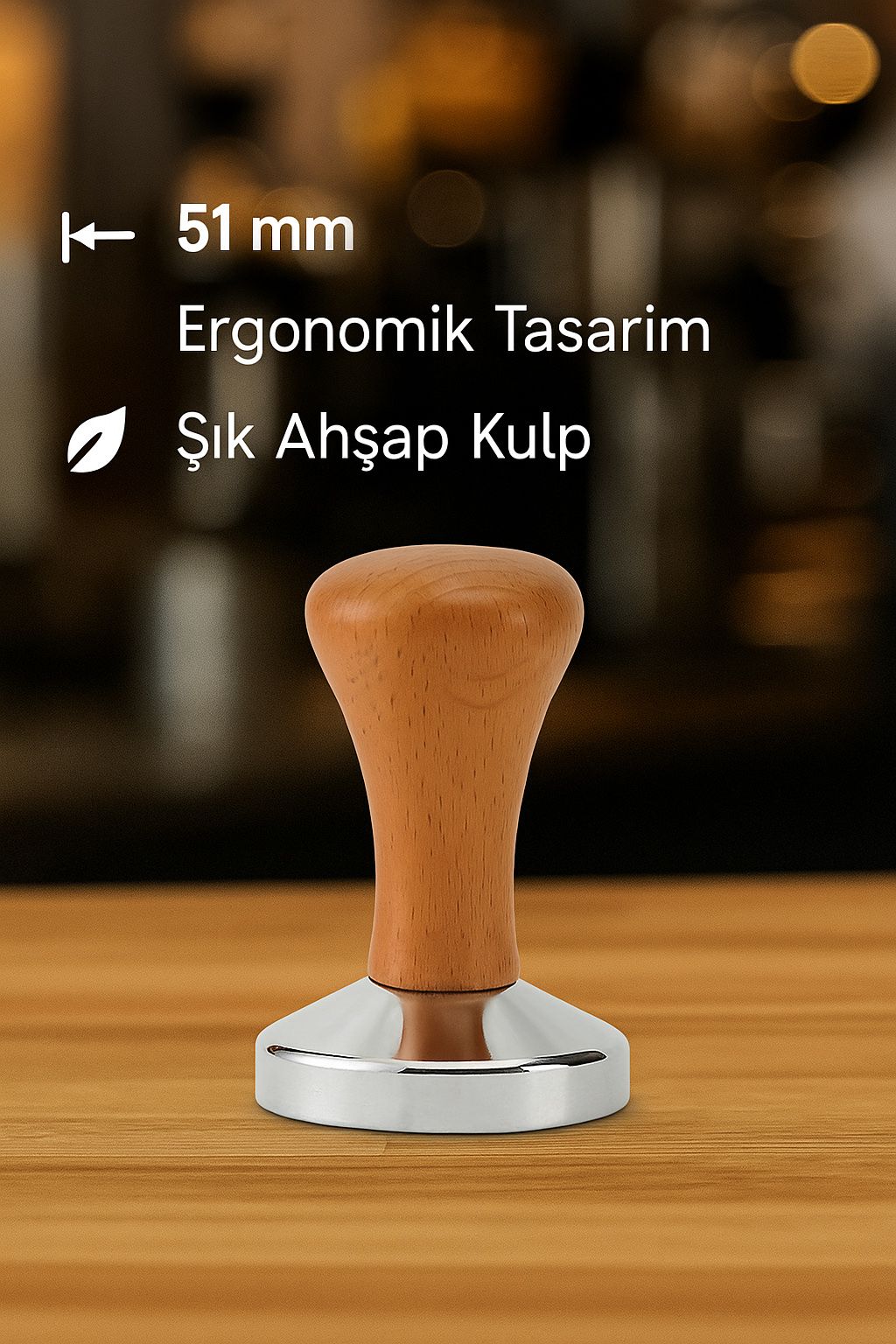 Çelik 51 mm Espresso Makinesi Tamperi Barista Ekipmanı mt135