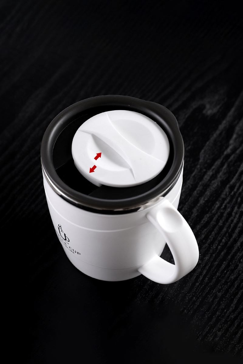304 L Çelik Beyaz Sıcak Soğuk 500 ml Kahve El Termos Kupa Mug cin558by