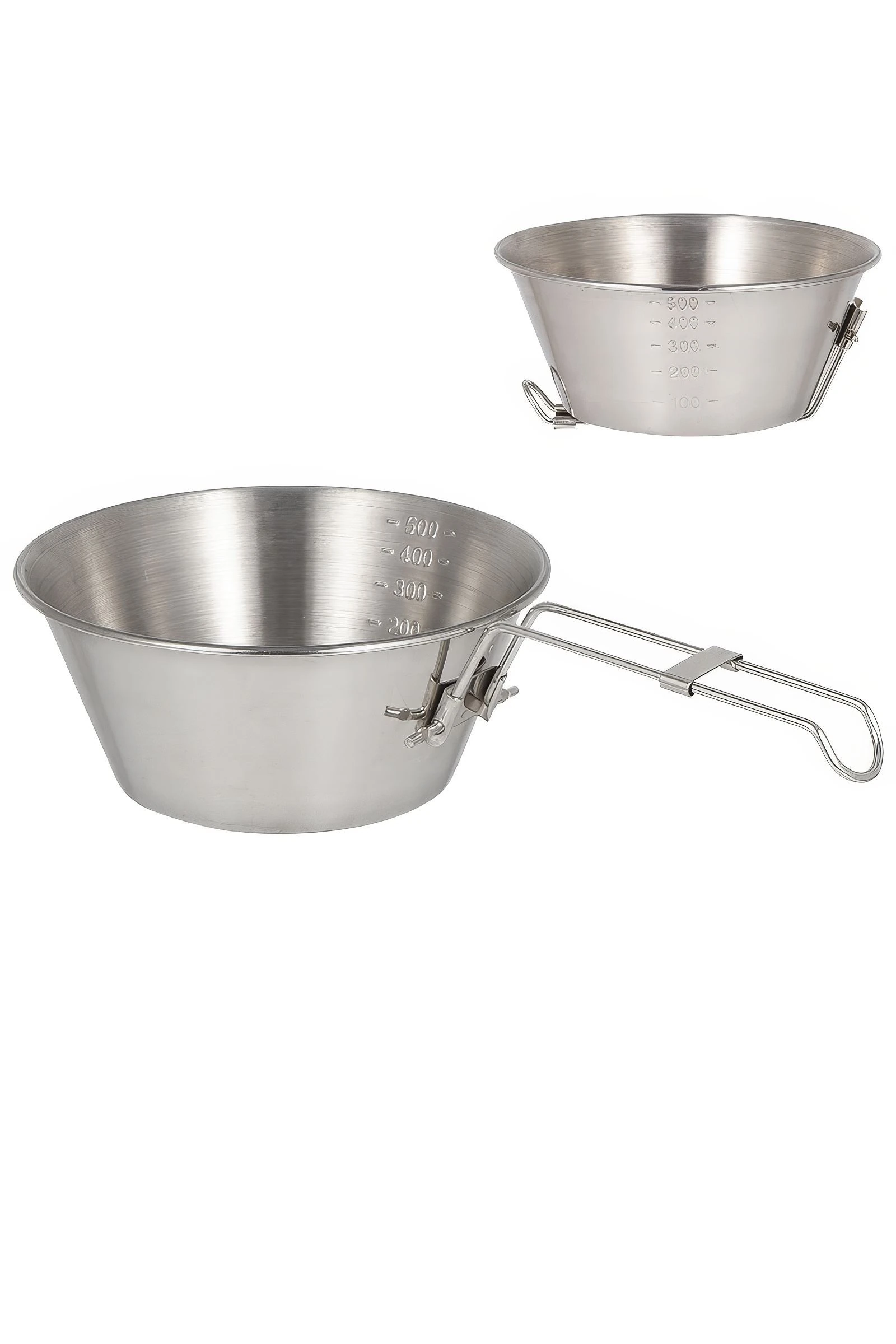 Çelik 550 ml Katlanır Kulp Ölçekli Kamp Ve Piknik Kasesi  mt103