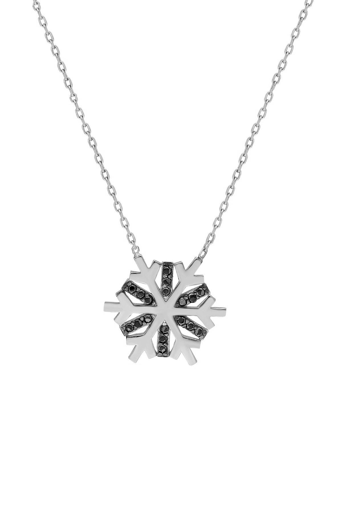 Chavin Silver Kar Tanesi Zirkon Taşlı Gümüş Kolye dy67sy