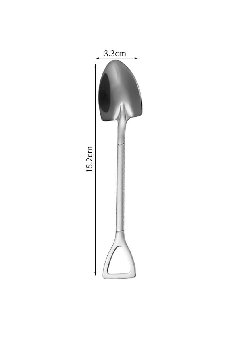 Çelik 12 Adet Silver Kürek Model Tatlı Meyve ve Dondurma Kaşığı cin754by-12