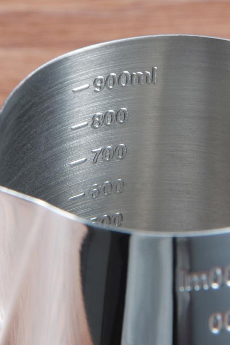 304 Çelik 900 ml Kahve Süt Köpürtme Potu Sütlük Pitcher cin504