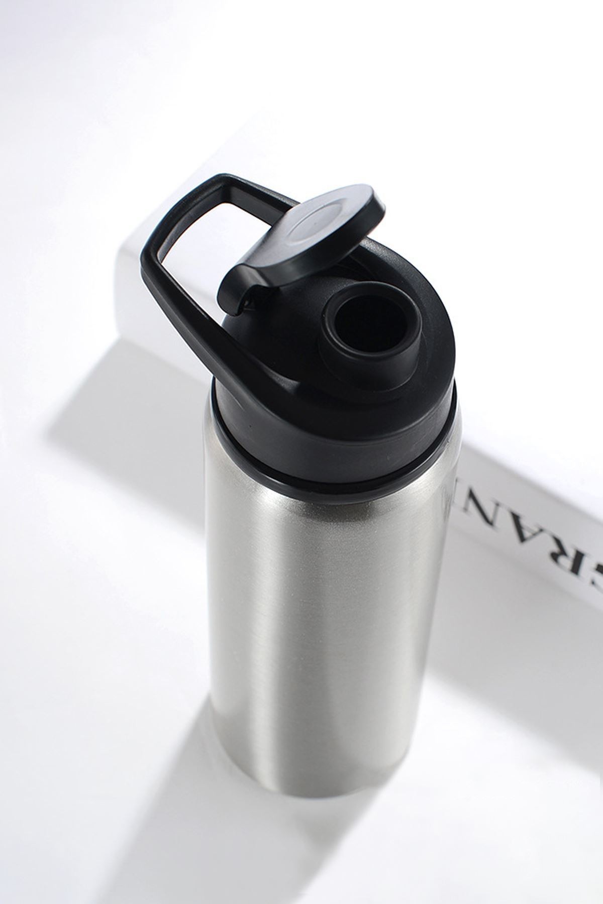 Komple Çelik Siyah Kapak 700 ml Spor Matara Suluk (SICAK-SOĞUK TUTMAZ) cin427