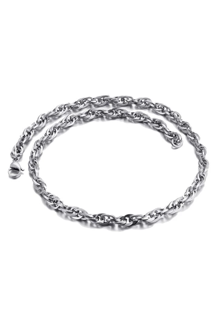 Chavin 5 mm. 58 cm. Gri Çelik Erkek Zincir ec87by