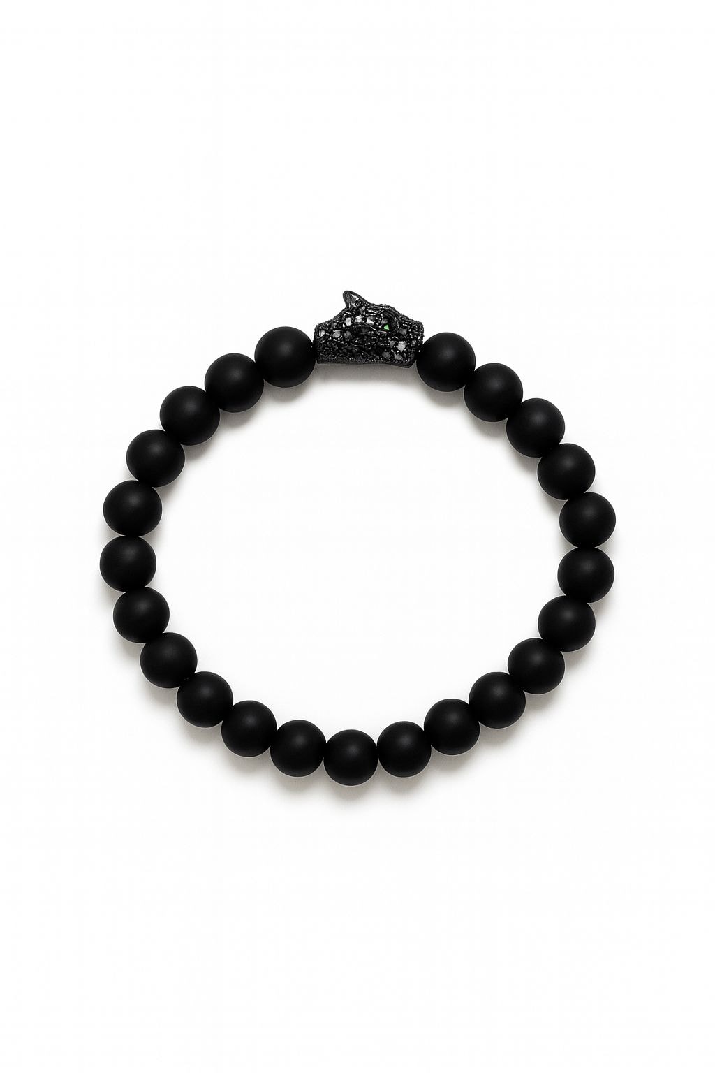 Lastikli Doğal Oniks Taşlı Erkek Bileklik ey41