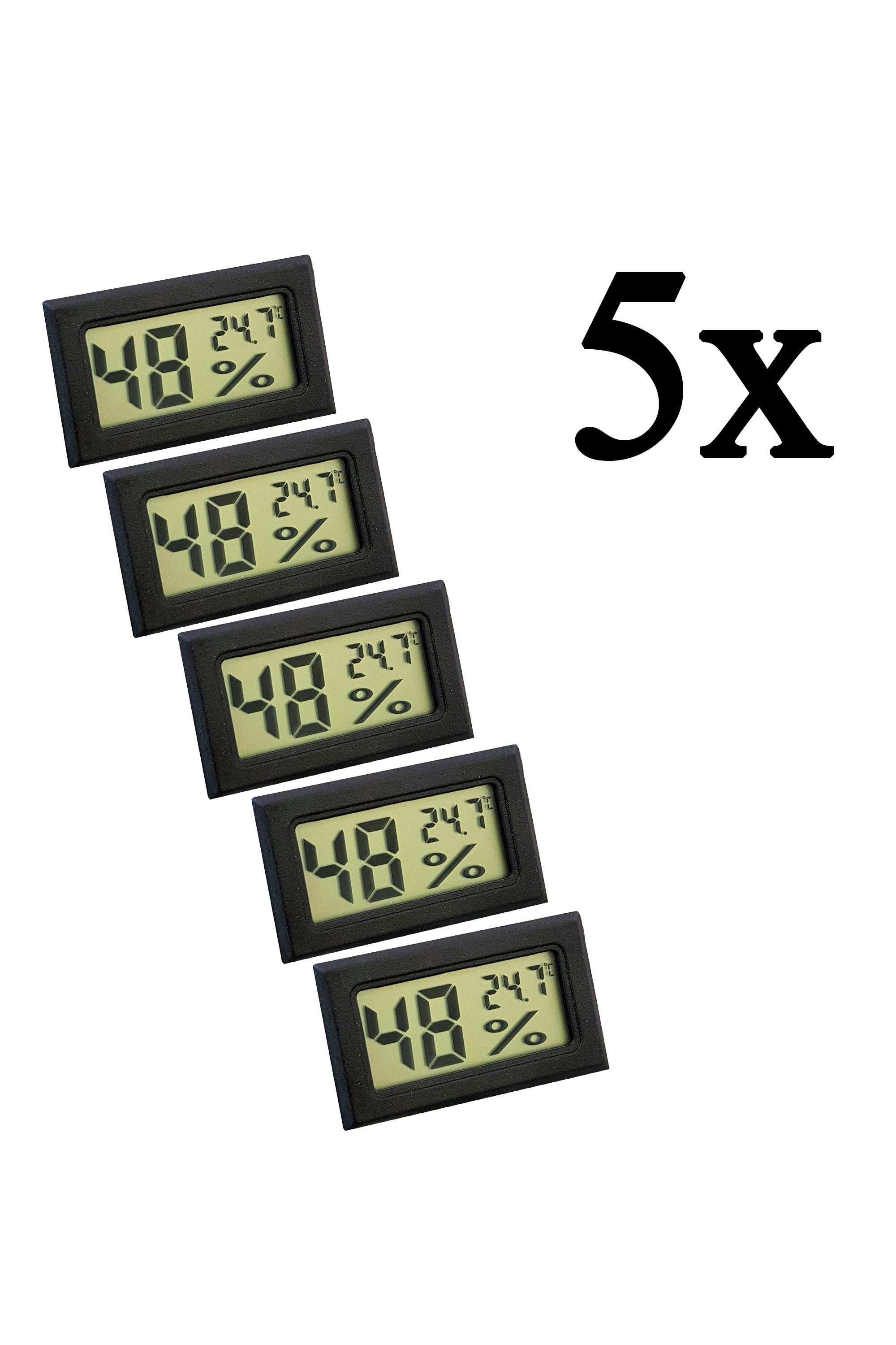 5 Adet Hygrometer Dijital Sıcaklık ve Nem ölçer thr142-5