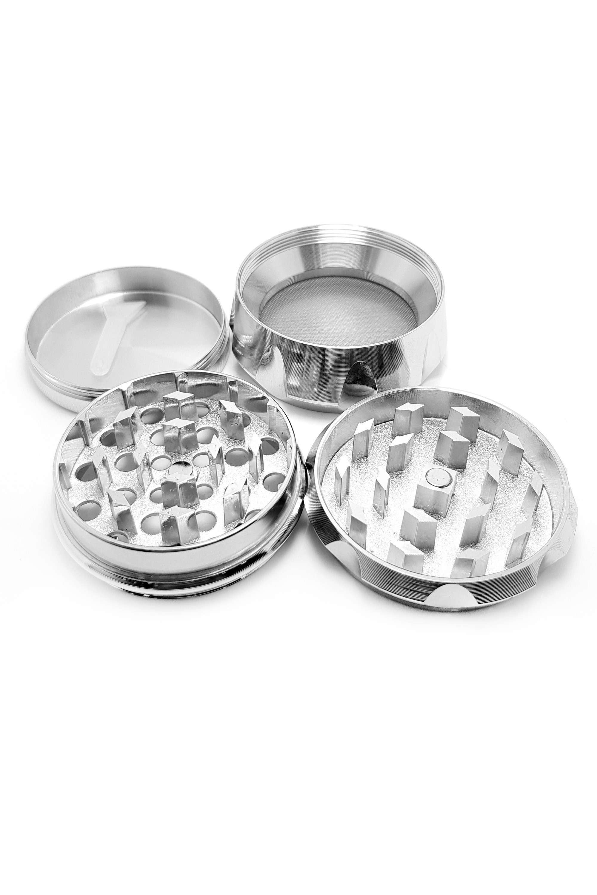 Silver 55 mm. Tütün Baharat Herbal Öğütücüsü Parçalayıcı pz39slv