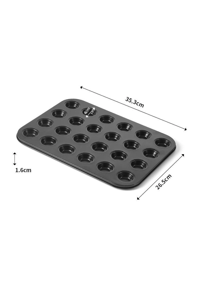 Karbon Çelik 24 lü Muffin Cupcake Kek Pişirme Kalıbı cin801sy