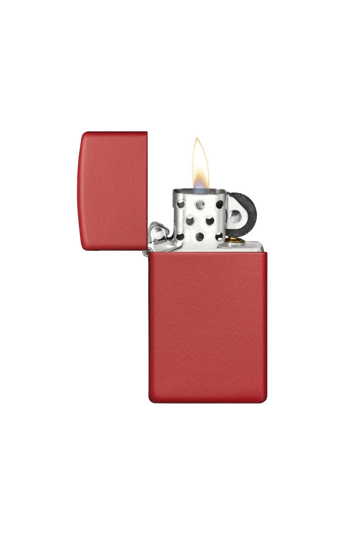 Zippo Çakmak Slim Red Matte 1633-045526