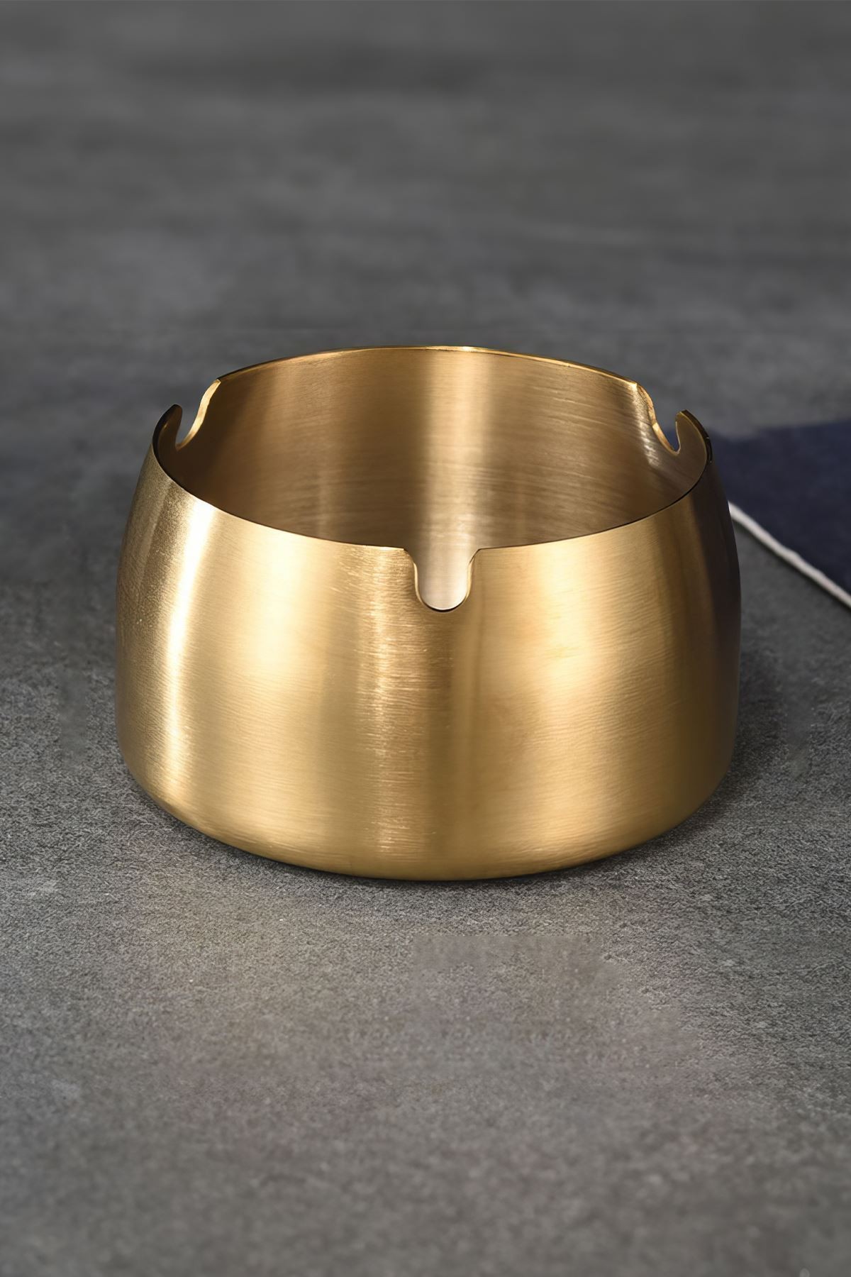 50 Adet Çelik Gold 8 cm Kafe Restaurant Lokanta Yuvarlak Kül Tablası Küllük 