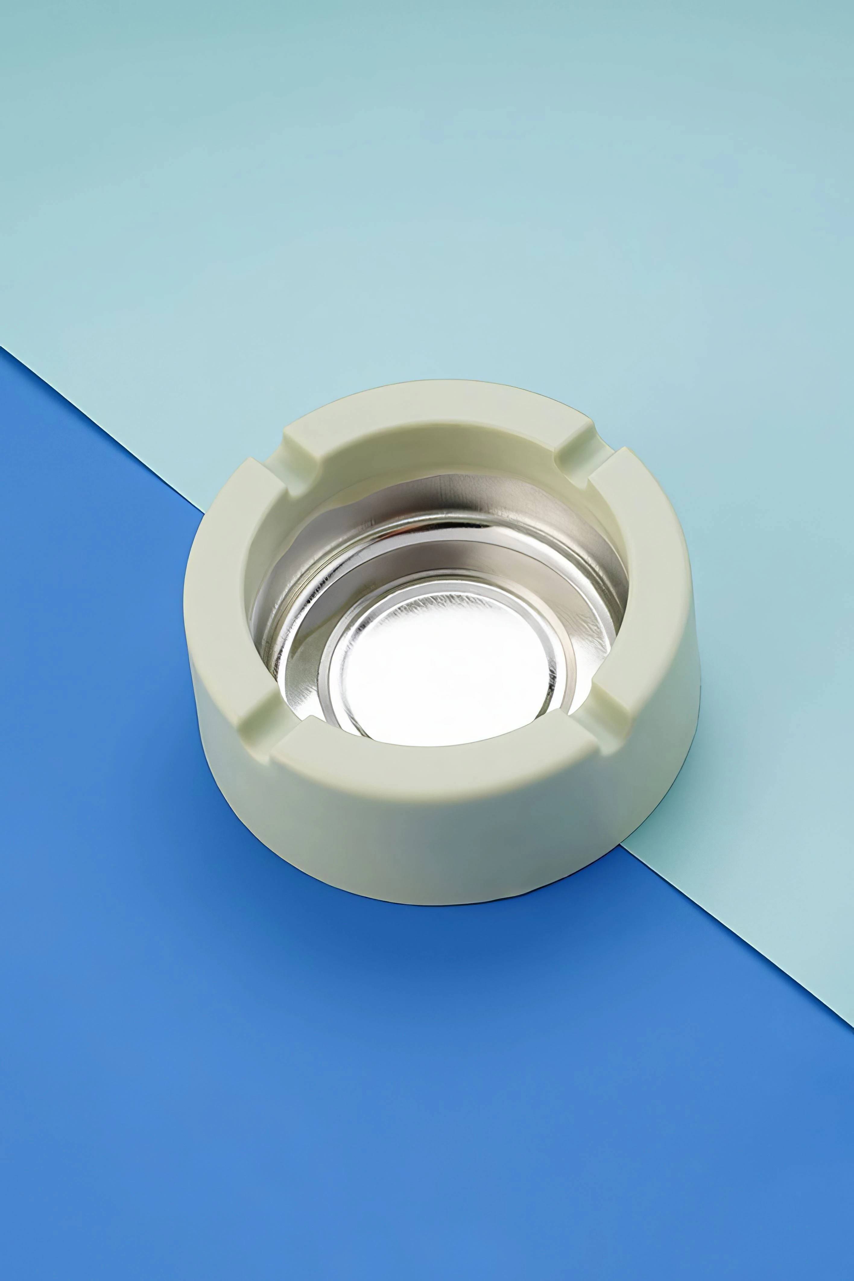 10 Adet Çelik 9 cm Yeşil Kafe Restaurant Lokanta Yuvarlak Kül Tablası Küllük 