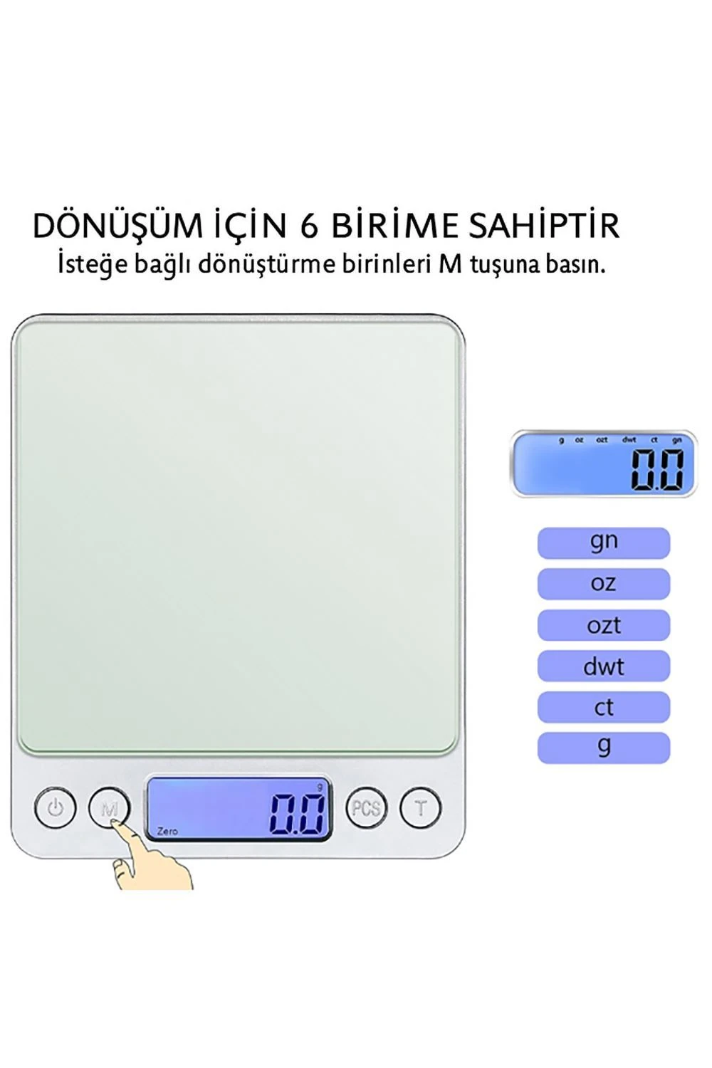 WF Dijital Hassas Terazi 2000 gr. / 0.1 gr. Tartı thr123