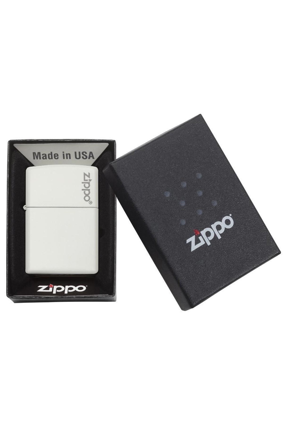 Zippo Çakmak White Beyaz Zippo Logo 214zl-000022