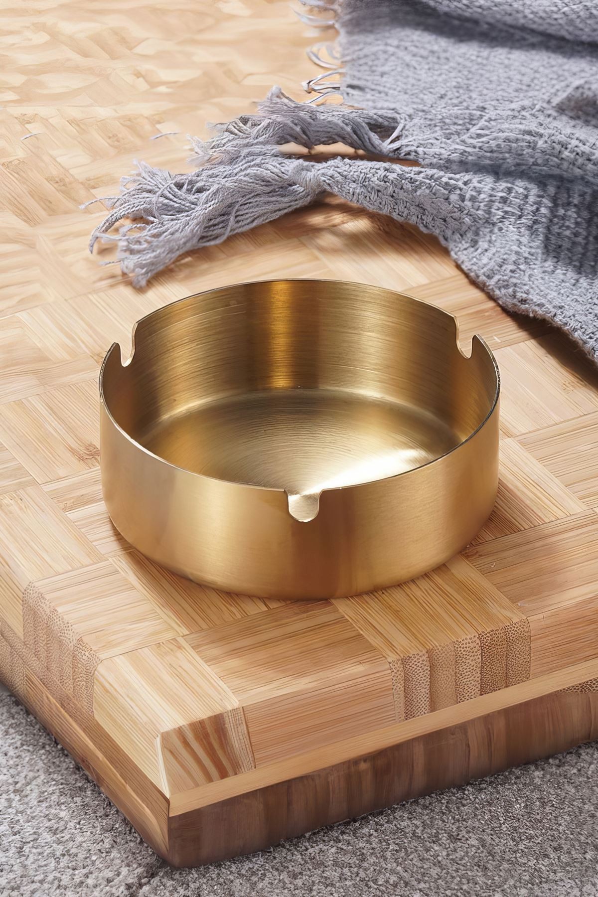 Çelik Gold 8 cm Kafe Restaurant Lokanta Yuvarlak Kül Tablası Küllük mt174sr