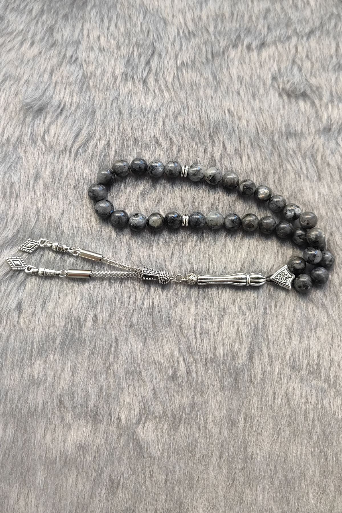 Chavin 8 mm Labradorit Taşlı Doğaltaş Tespih ey09