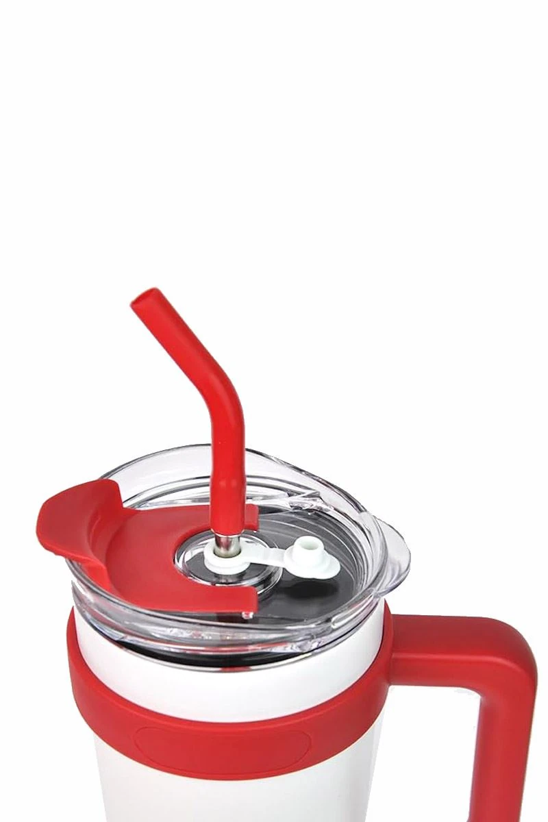 304 L Çelik 1,2 L Beyaz Pipetli Kamp Piknik Termos cin909by