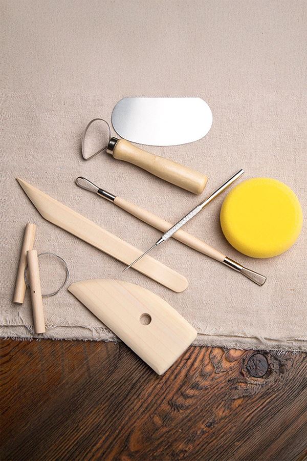 8 Parça Ebeşuar Seramik Başlangıç Seti Çömlek Düzeltme Aparatları cin656