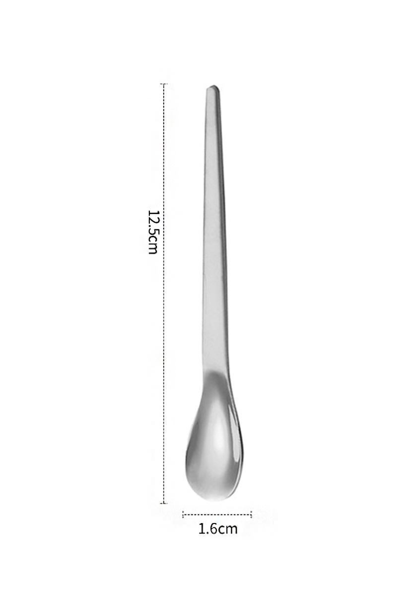12 Adet Çelik 12,5 cm Gümüş Renk Çay Kaşığı mt162by-12