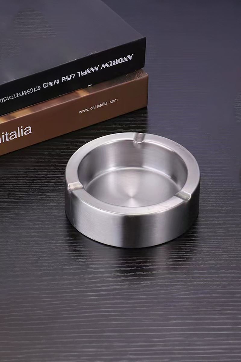 50 Adet Çelik 11 cm Kafe Restaurant Lokanta Yuvarlak Kül Tablası Küllük mt168-50