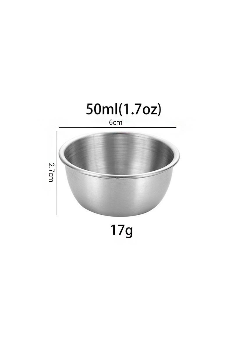 3 Adet 304 Çelik 50 ml Mini Sosluk Kahvaltılık Ketçap Mayonez Sos Kabı mt164by-3