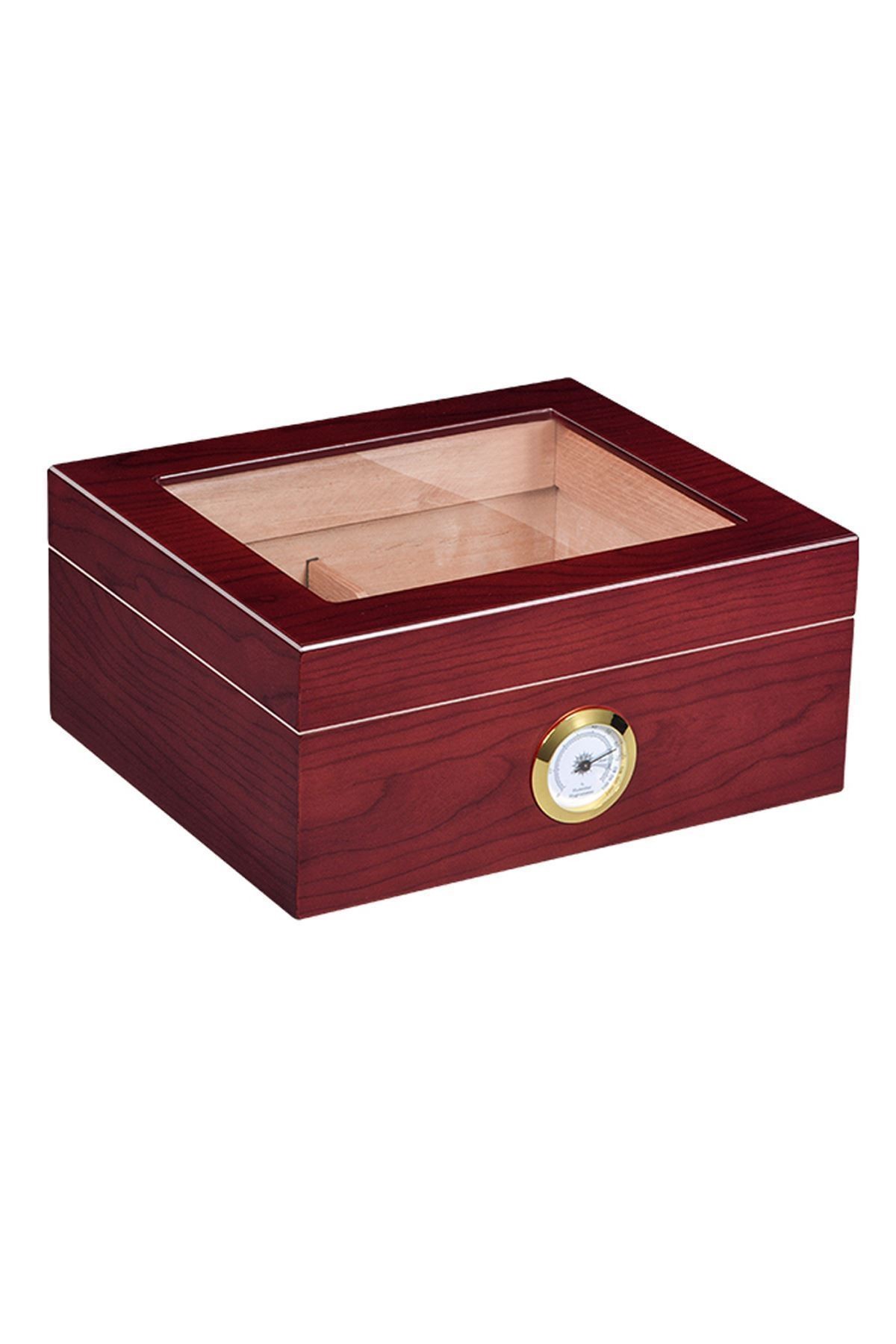 Falconetti Kırmızı Camlı Humidor Puro Kutusu rb95khv