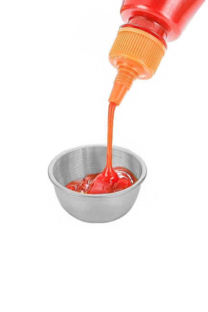 3 Adet 304 Çelik 50 ml Mini Sosluk Kahvaltılık Ketçap Mayonez Sos Kabı mt164by-3