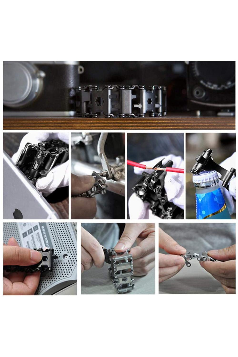 Chavin Çelik Erkek 29 Fonksiyonlu 3 cm. Multitool Bileklik eg62by