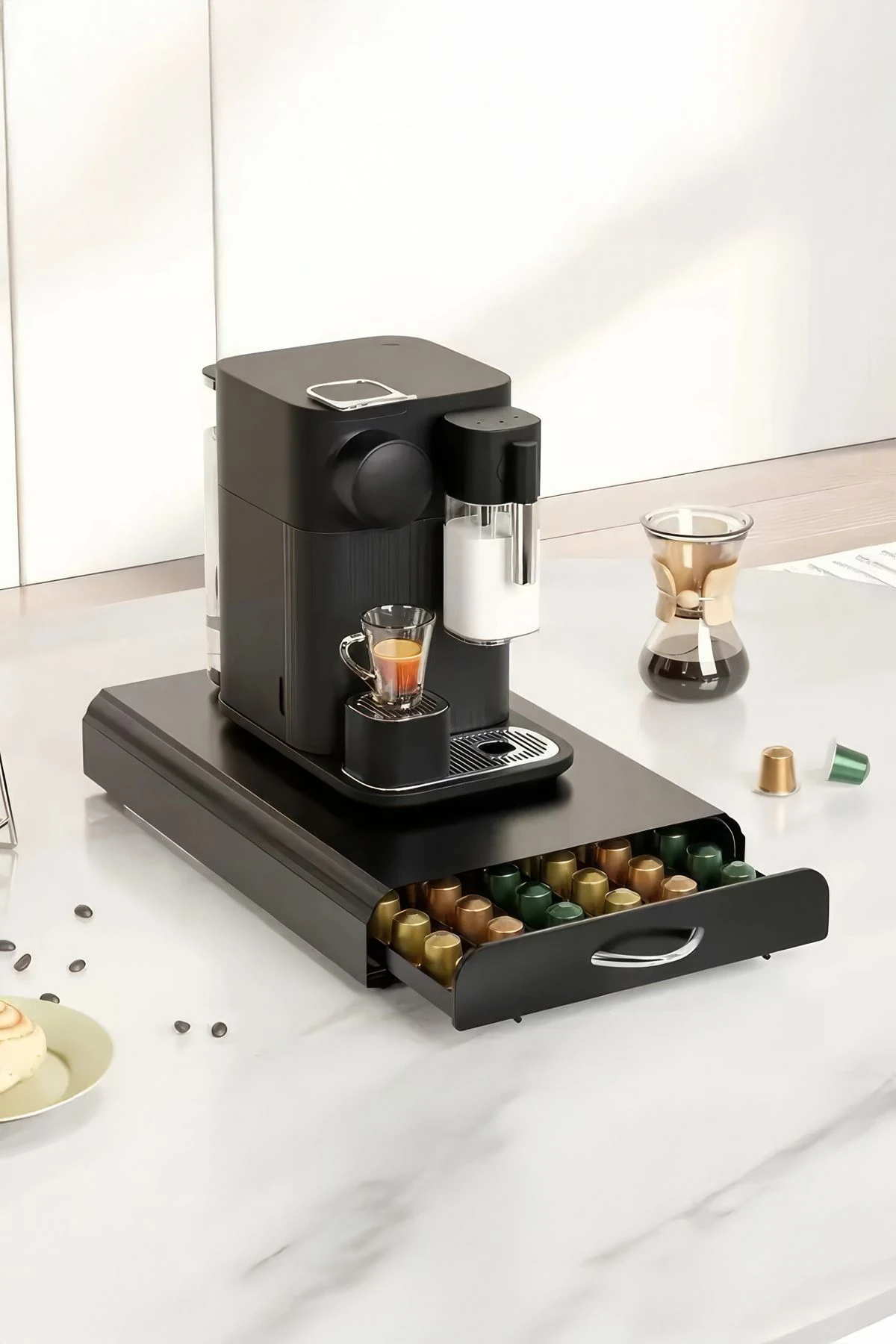 60 Adet Kapasiteli Nespresso Kapsül Kahve Standı Kahve Çekmecesi mt195sy