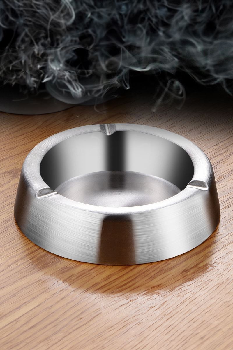 Çelik 12,5 cm Kafe Restaurant Lokanta Yuvarlak Kül Tablası Küllük  mt170by