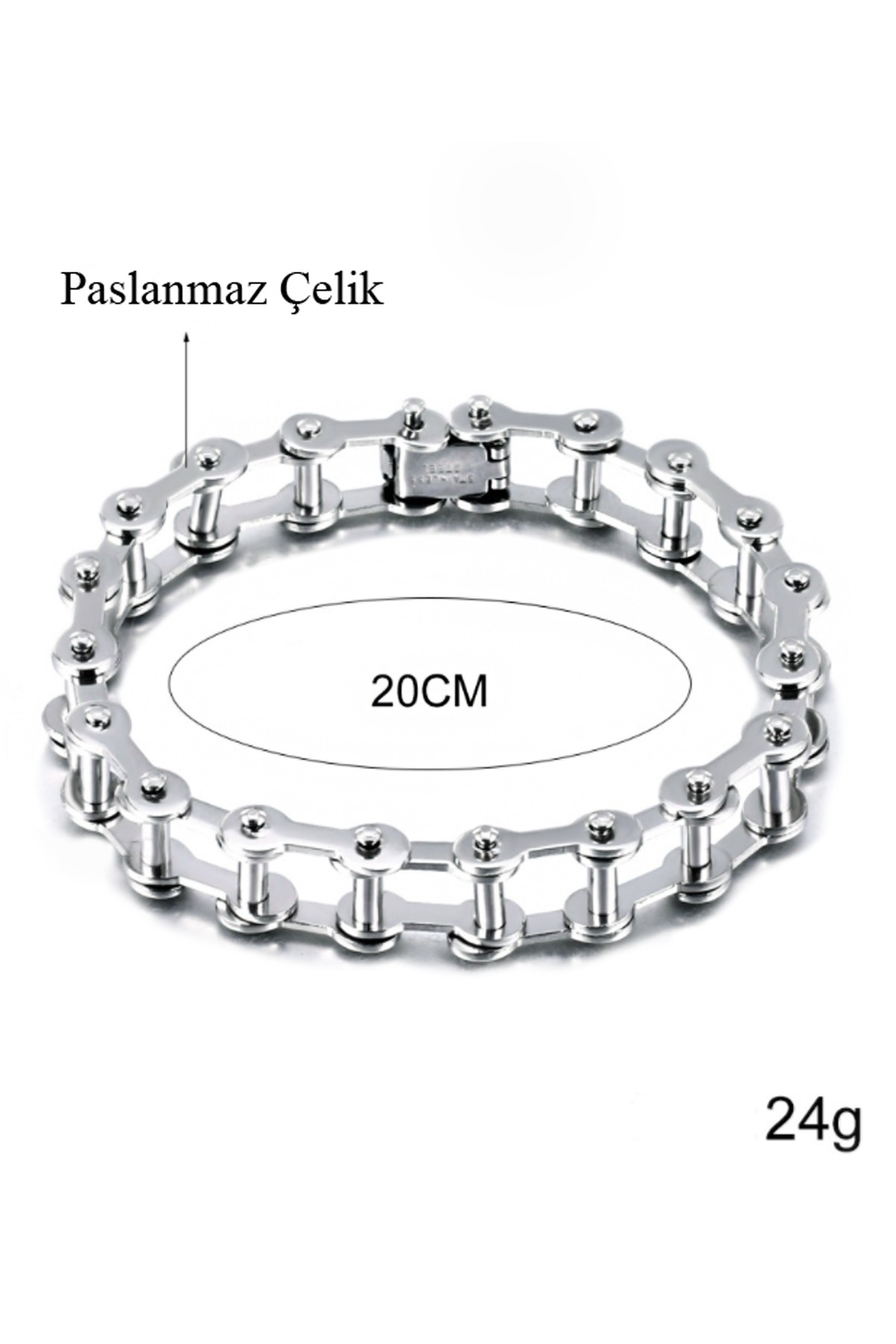 Chavin Zincir Dizayn Çelik Erkek Bileklik en98by