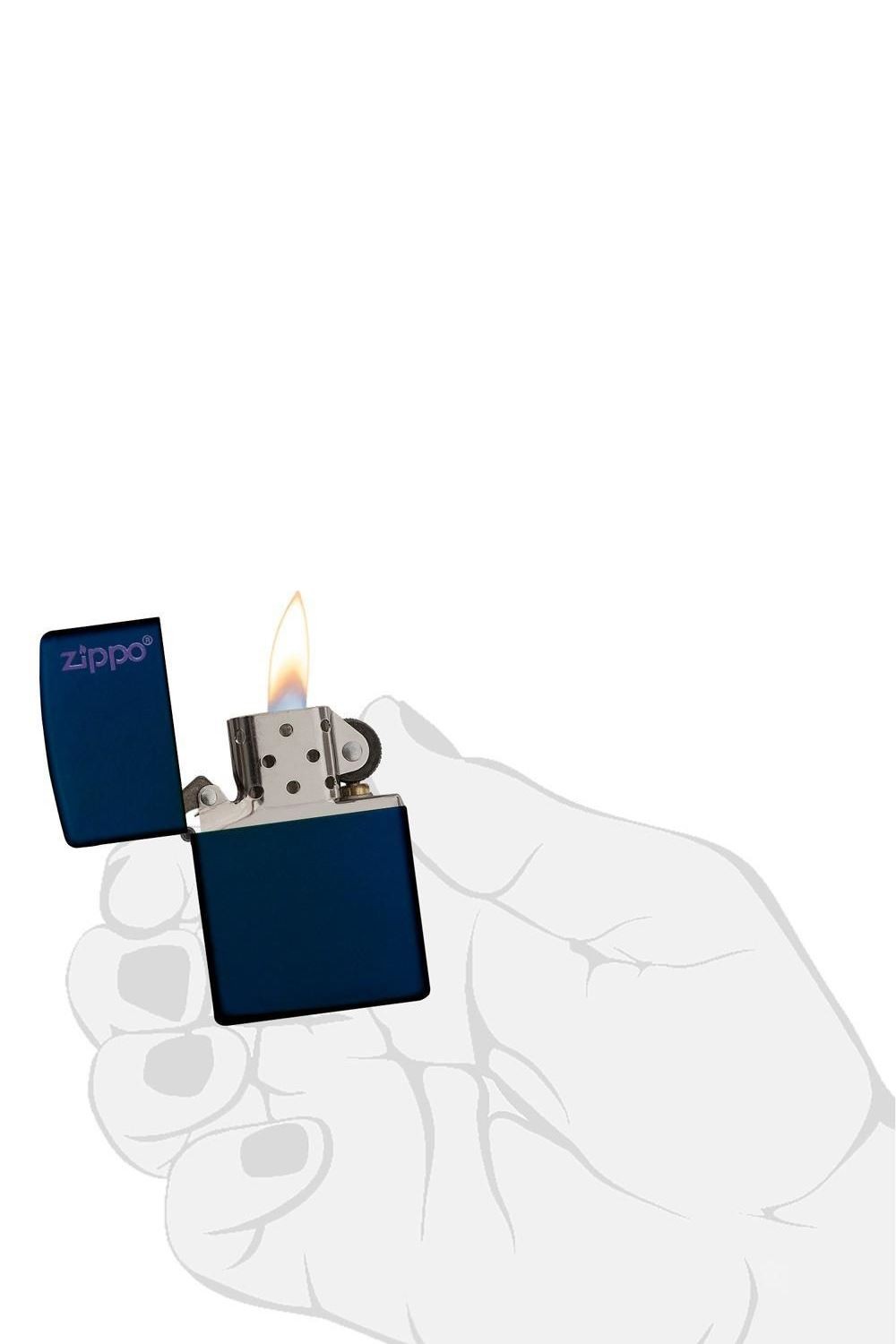 Zippo Çakmak Navy Blue Koyu Mavi Logo 239zl