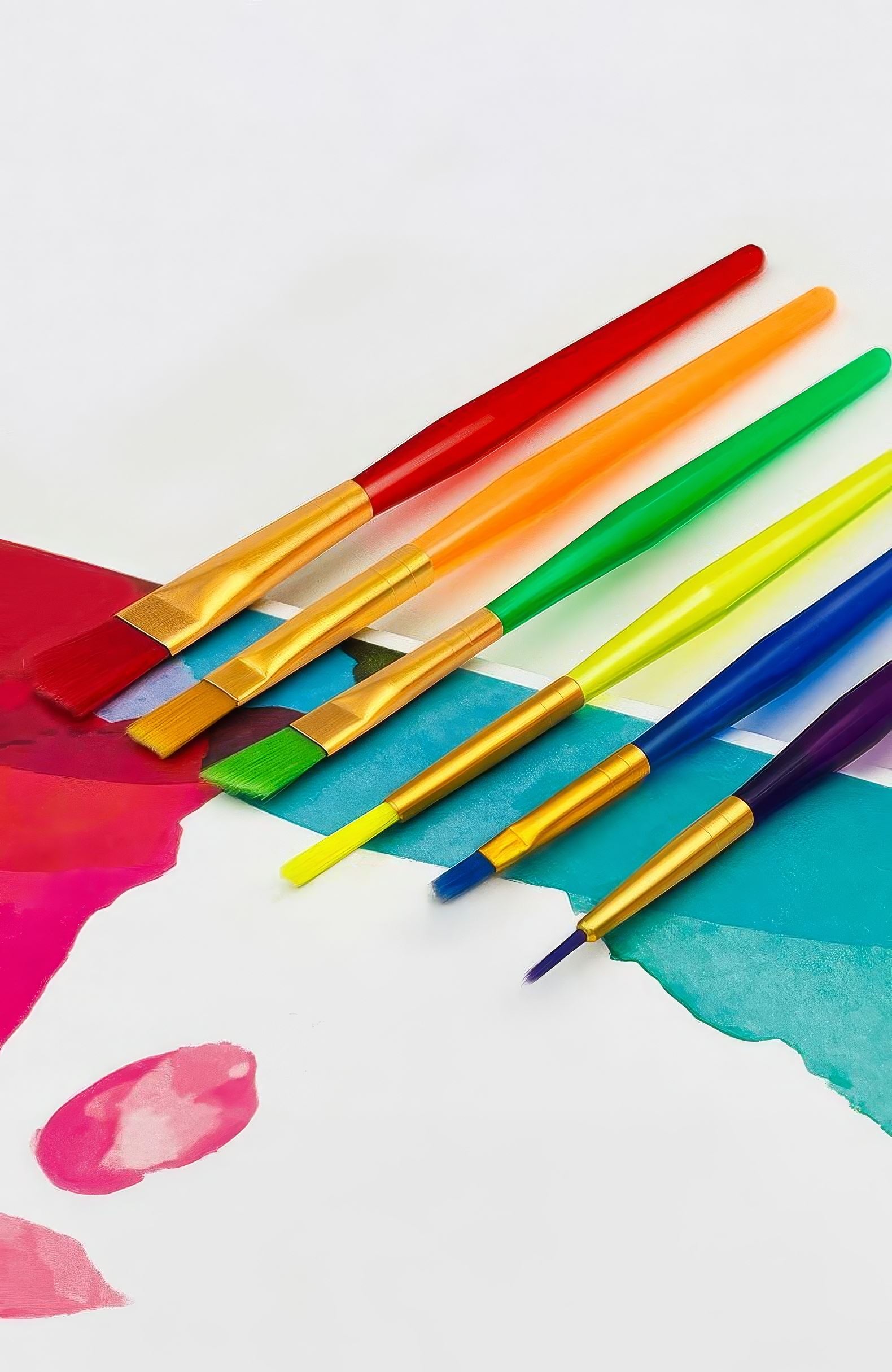 6 Adet Yağlı Akrilik Guaj ve Suluboya Fırçası Takımı Naylon Fırça Seti cin950