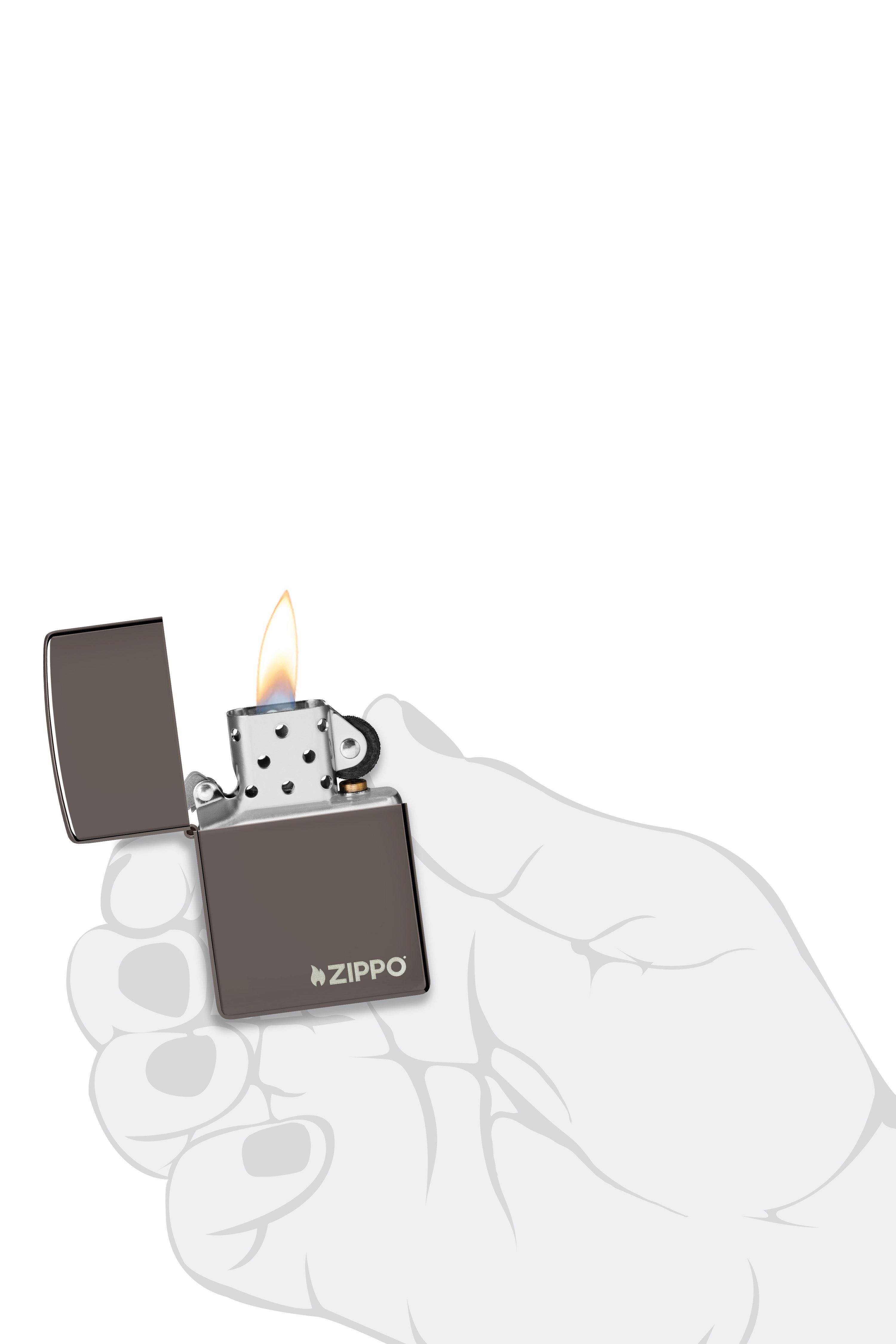 Zippo Çakmak Logo Black ice Buz Siyahı 150zl