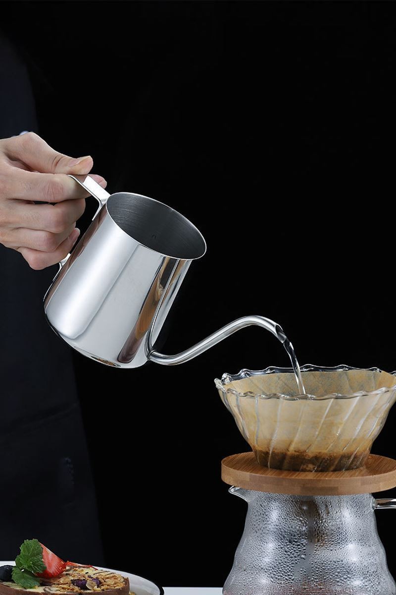 Çelik Ölçekli 350 ml Ocak Üstü 7 Cup Fincan Espresso Sıcak Su İbriği mt116