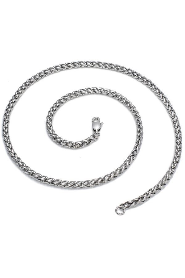 Chavin 3 mm. 80 cm. Burgu Çelik Erkek Zincir Kolye dp56