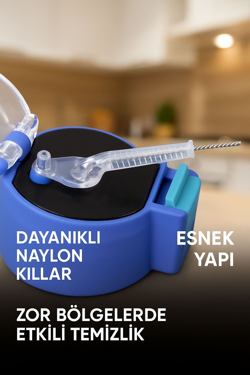 Falconetti 5 Adet Beyaz 6 mm Pipo Temizlik ve Pipet Kamış Temizleme Fırçası 