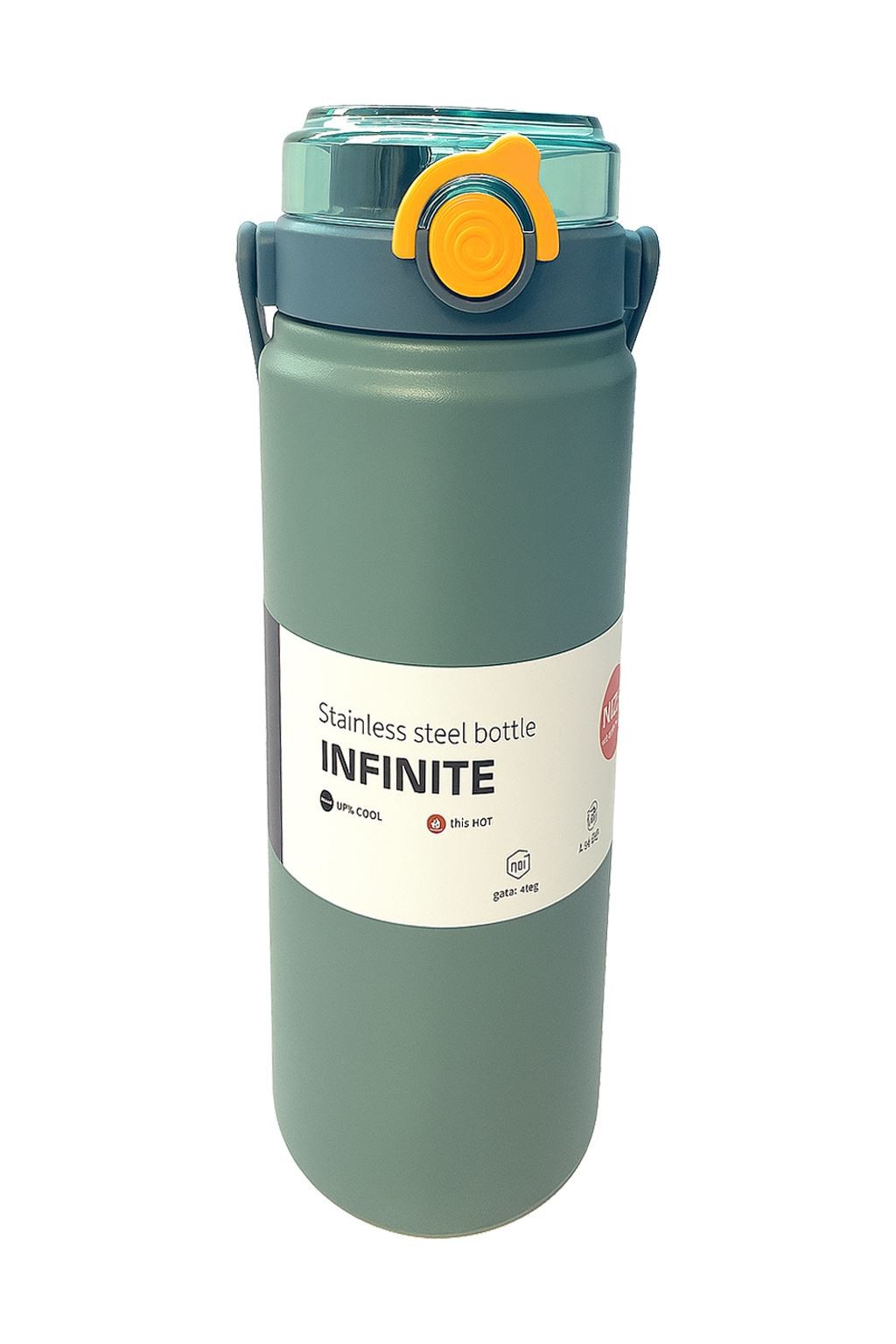 316 L Çelik 1200 ML Vakumlu Soğuk Pipetli Matara Suluk cin413mv-12