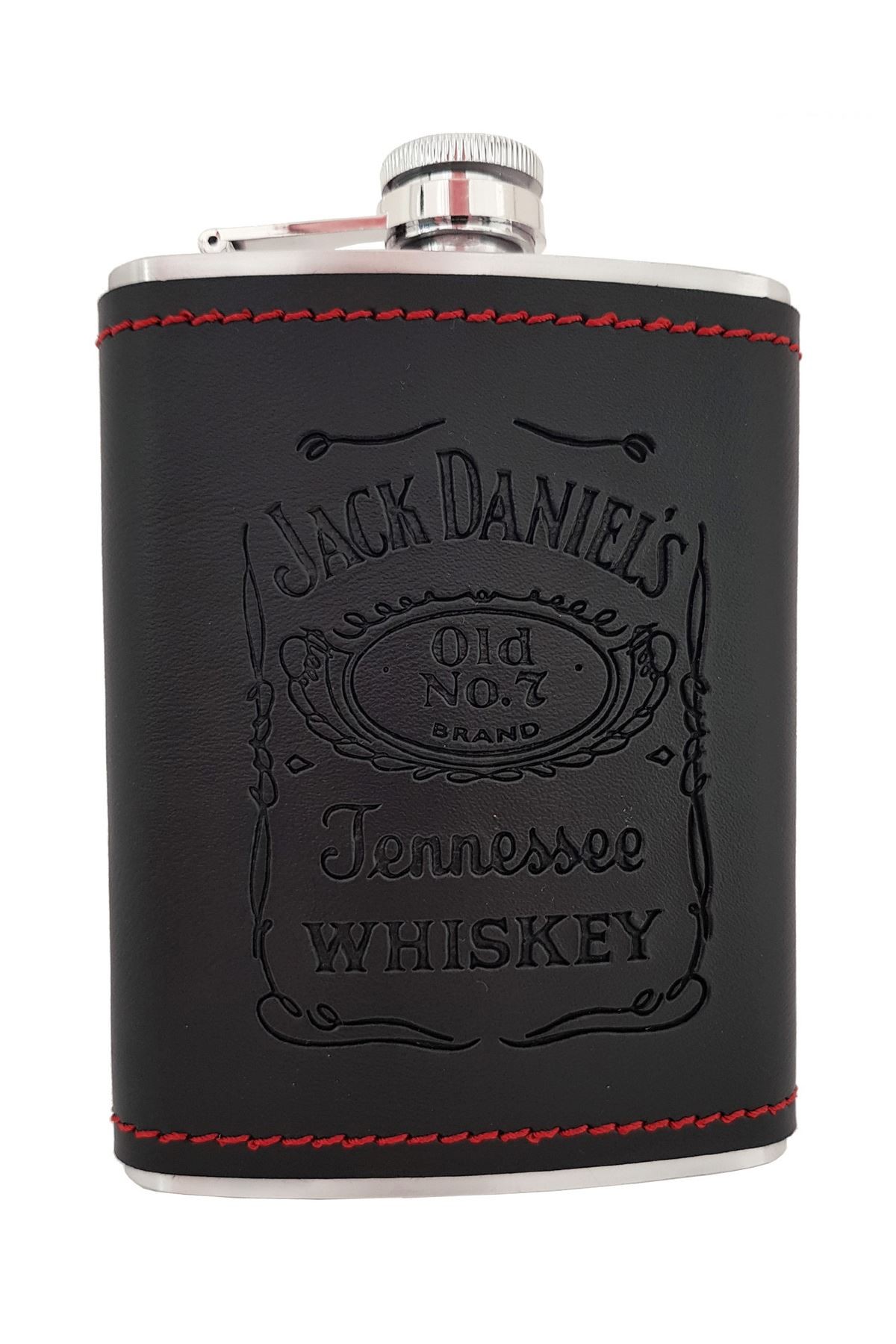 Jack Daniel Çelik 8oz Deri Kaplı 240 ml İçki Matara Takım dp02t