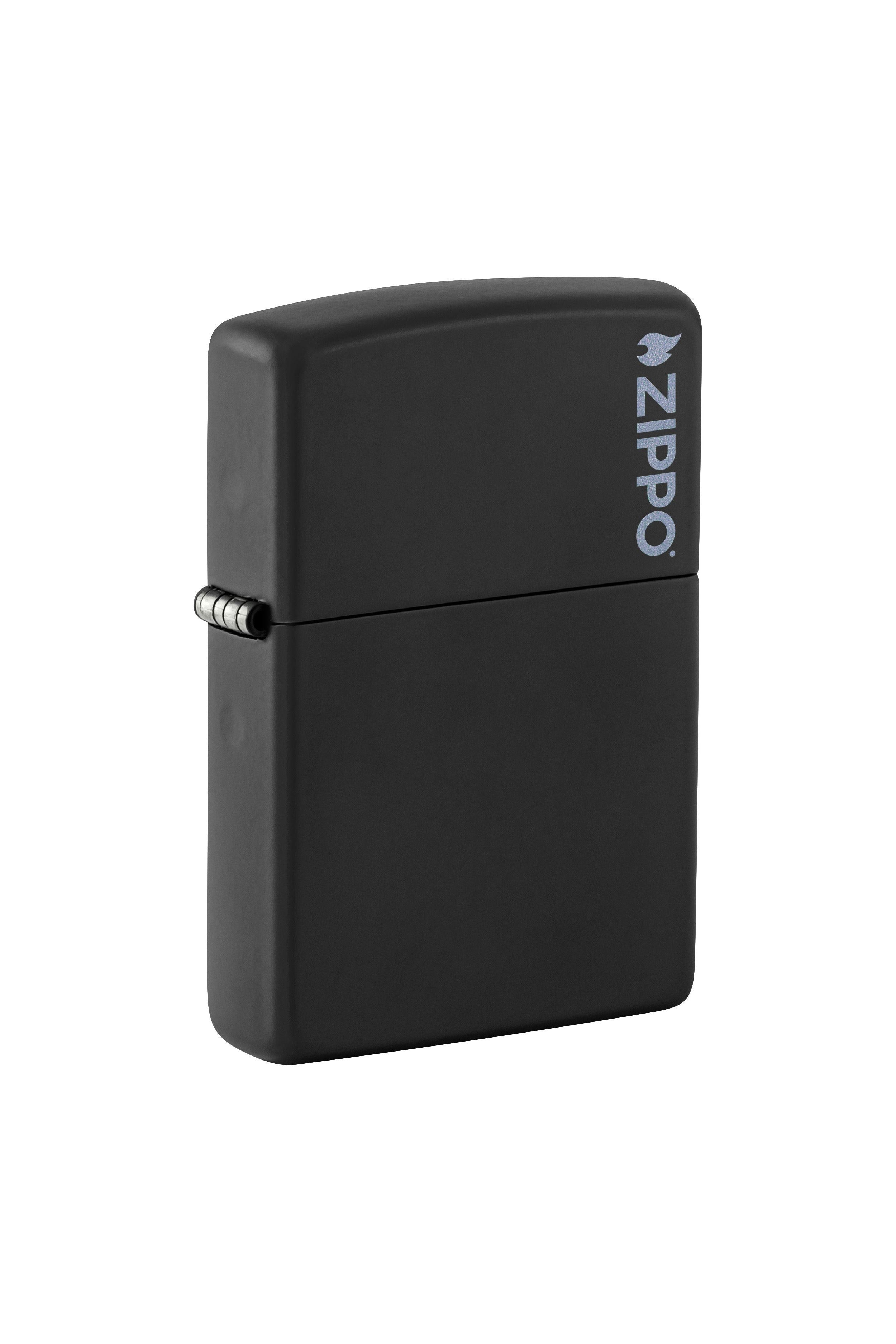 Zippo Çakmak Mat Siyah Hediyelik Kutu Benzin Taş Set du10sy