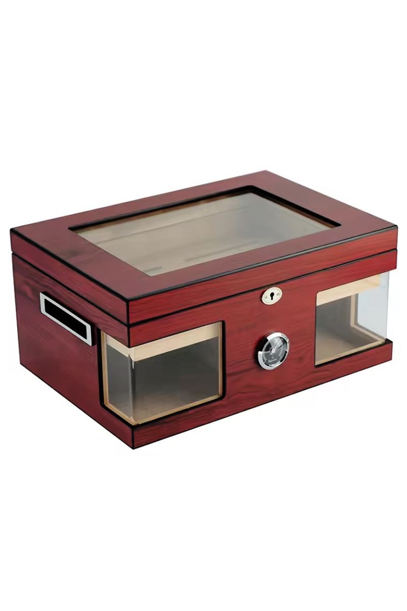 Falconetti İtalyan Sediri 2 Katlı Camlı Özel Humidor Puro Kutusu rd27kr